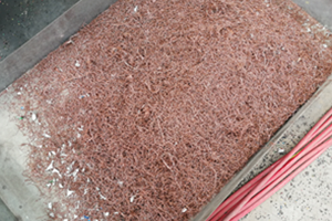 Scrap copper wire After shredding
