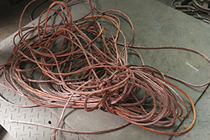 Scrap copper wire Before shredding