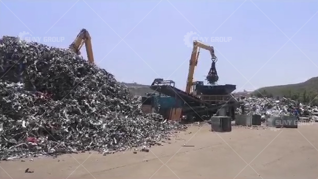 Cyprus 12-15t/h double shaft shredder site