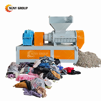 Can the soft material spiral shredder process old clothes?
