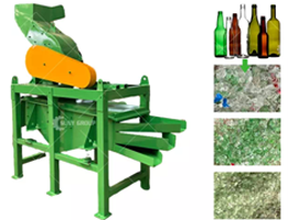 Glass Crushing Sorting Recycling Machine