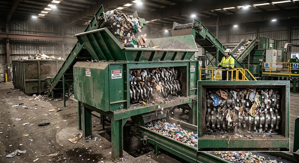 How a Double Shaft Municipal Solid Waste Shredder Boosts Recycling Efficiency